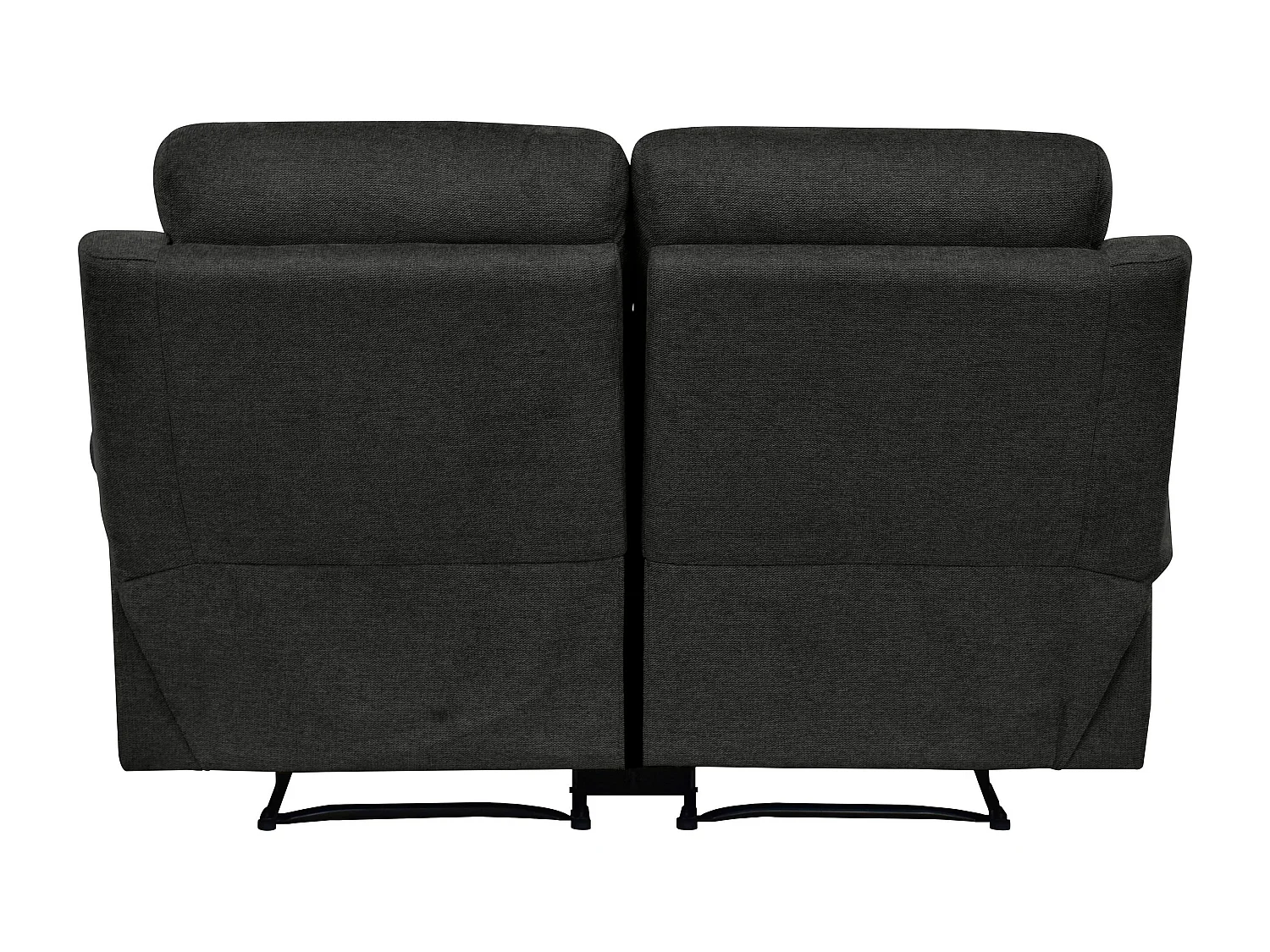 Lannilis | Canapé 2 places avec fonction manuelleuelle en tissu anthracite