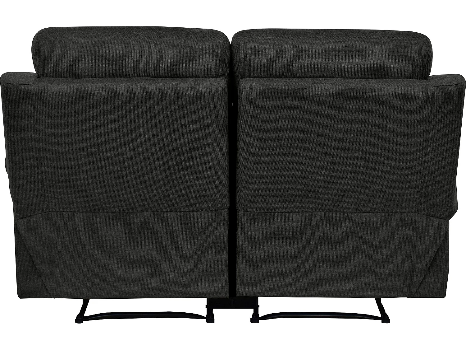 Lannilis | Canapé 2 places avec fonction manuelleuelle en tissu anthracite