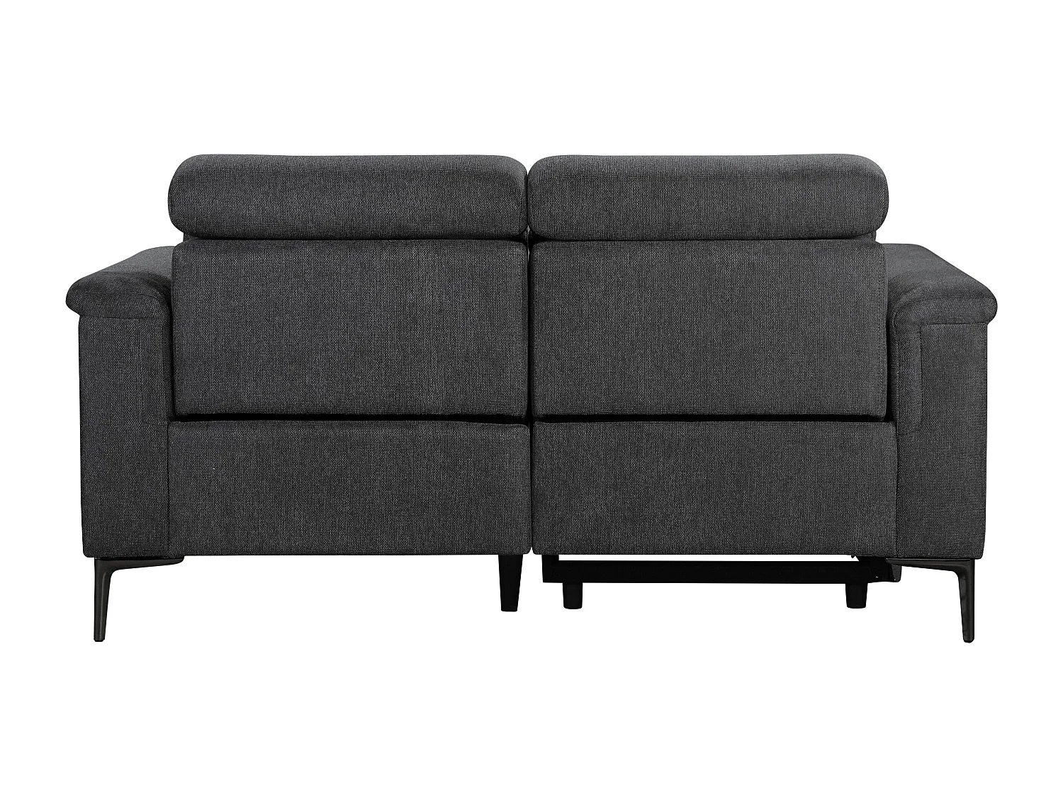 Lund | Canapé 2 places avec 1 fauteuil inclinable électrique en tissu anthracite