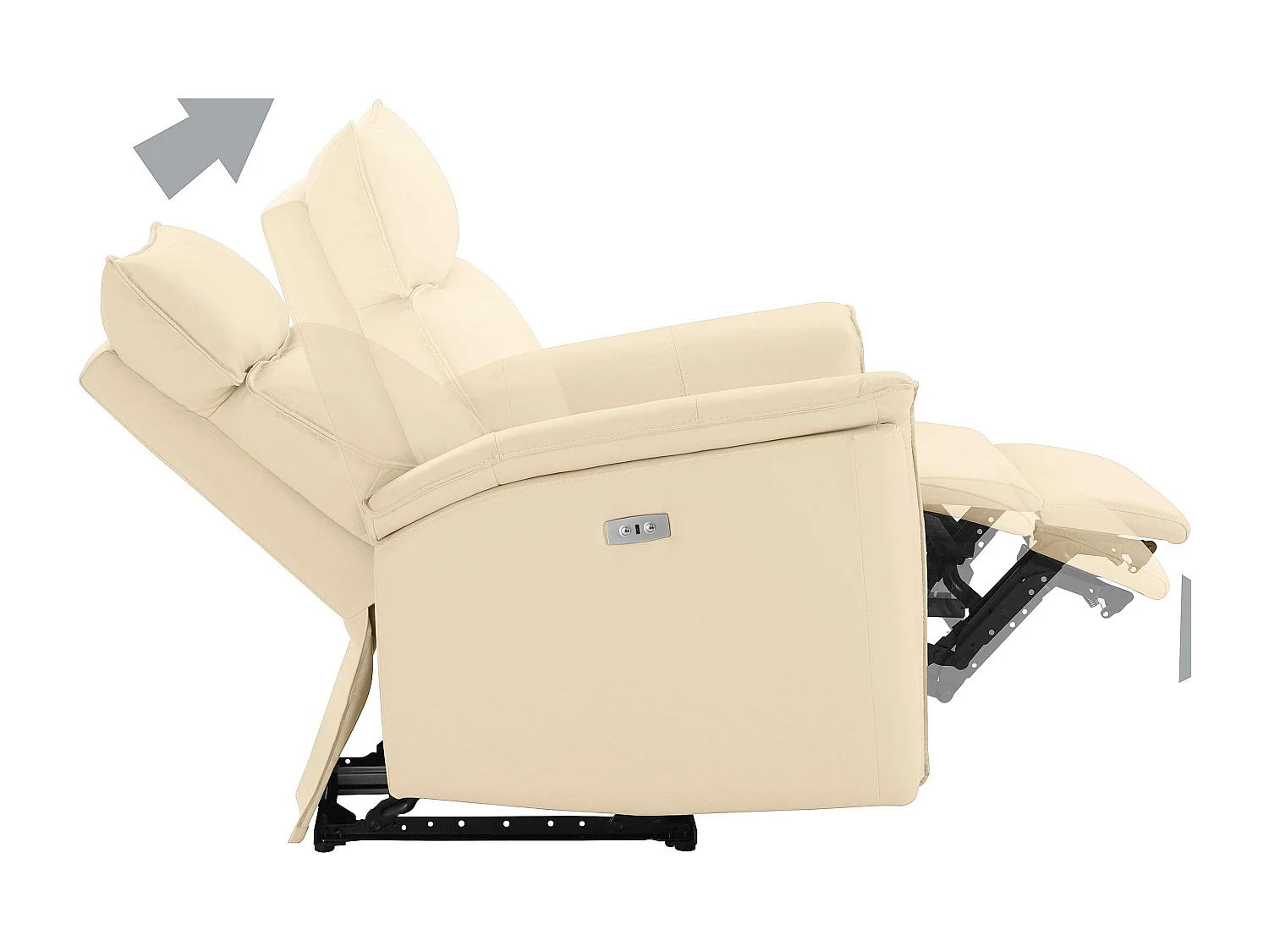 Zola | cuir artificiel Crème Inclinable