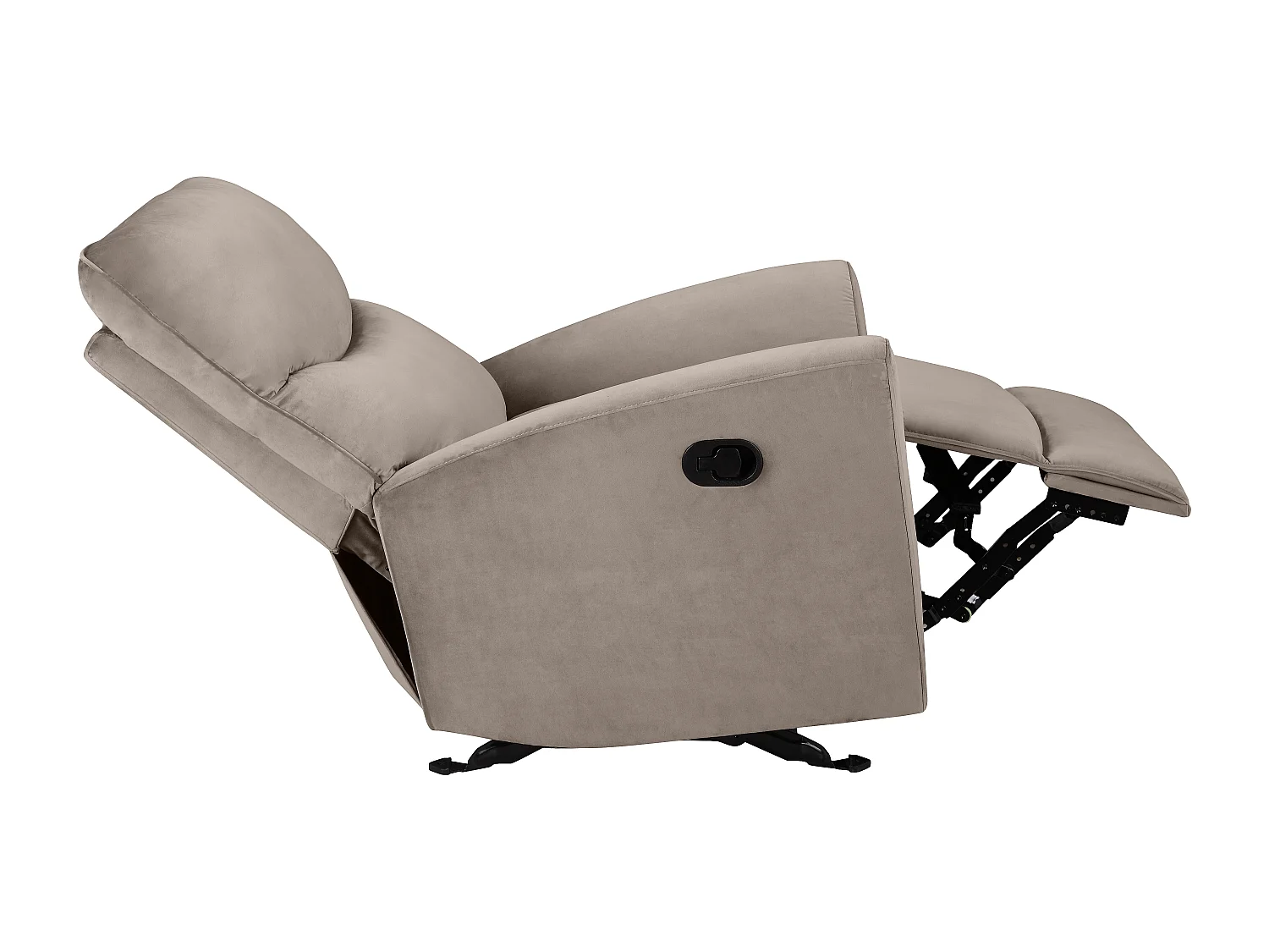 Chesley | Fauteuil inclinable manuelleuel Taupe velours