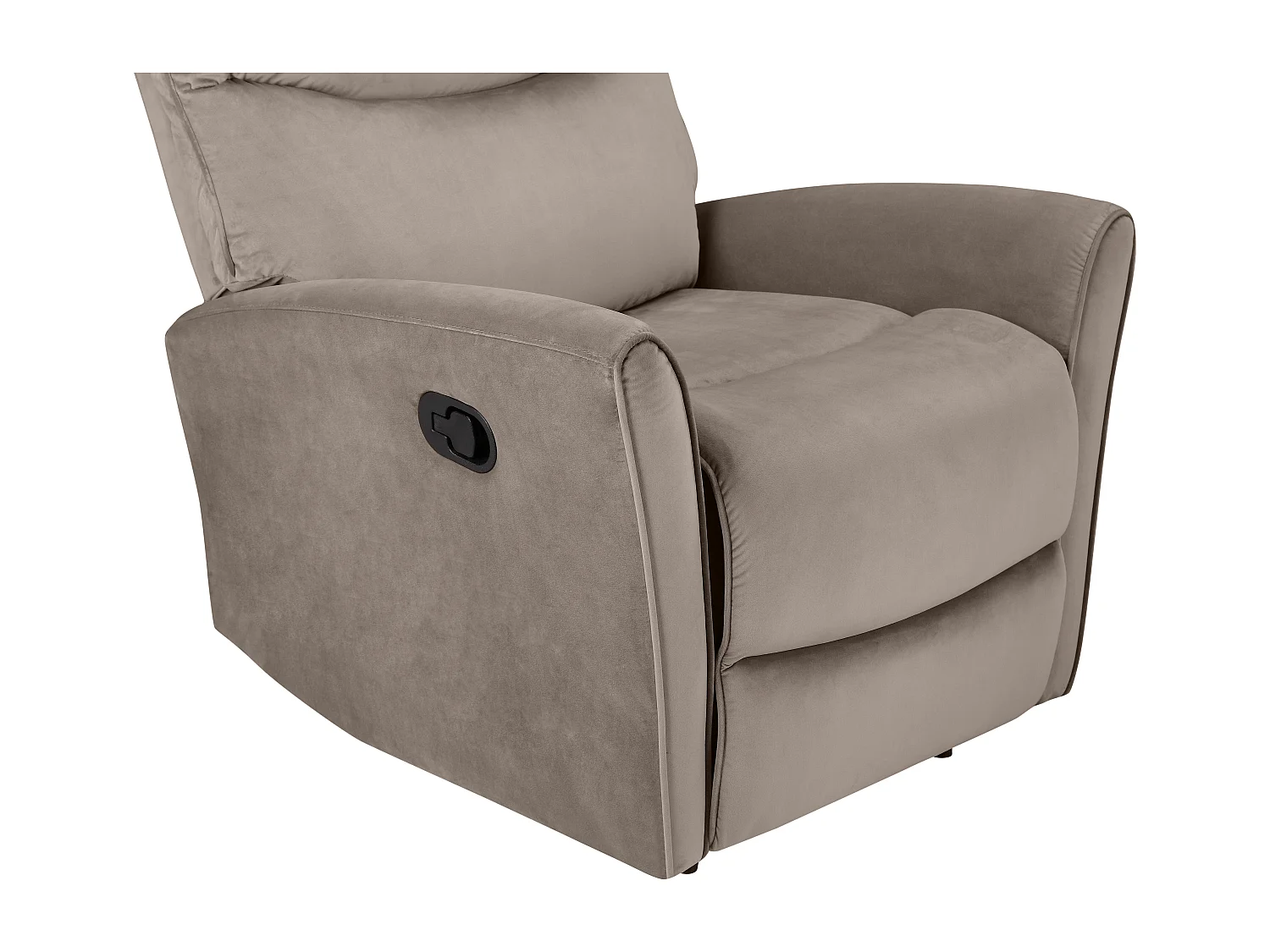 Chesley | Fauteuil inclinable manuelleuel Taupe velours