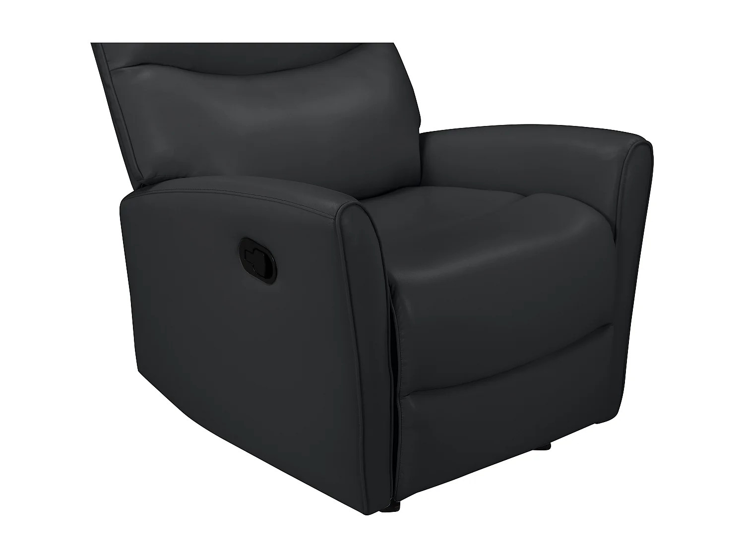Chesley | Fauteuil inclinable manuelleuel noire cuir artificiel