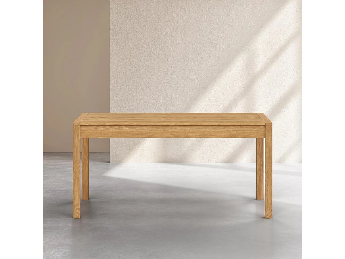 Habitat - Table rectangulaire extensible en chêne - Naturel - Design by Hélèna Pille - Milord