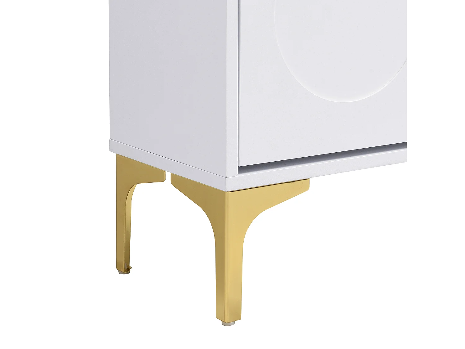 Moderner Schuhschrank 63x24x120 cm - 3 Ebenen Stauraum - Metallfüße - MDF - Weiß