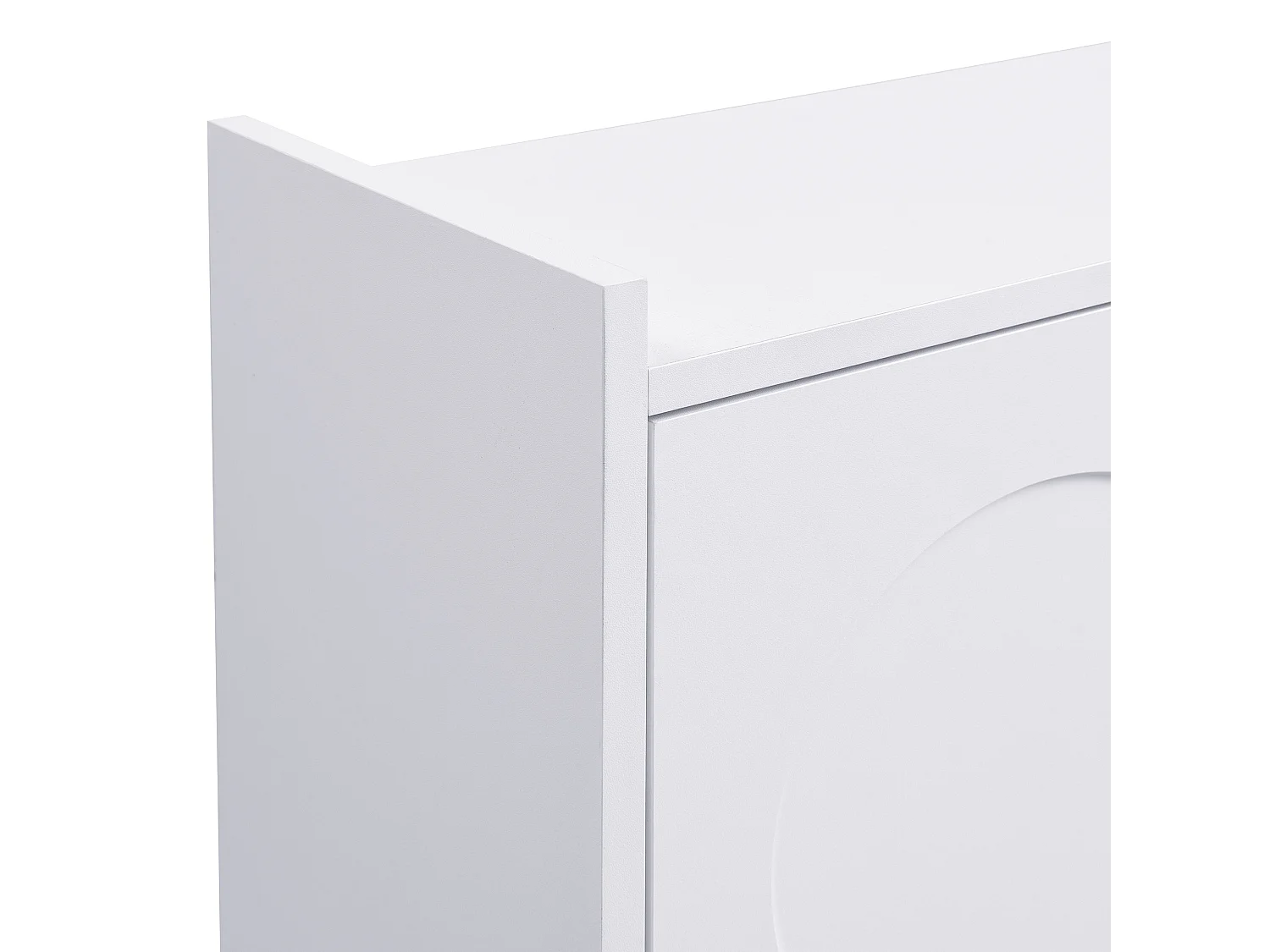 Moderner Schuhschrank 63x24x120 cm - 3 Ebenen Stauraum - Metallfüße - MDF - Weiß