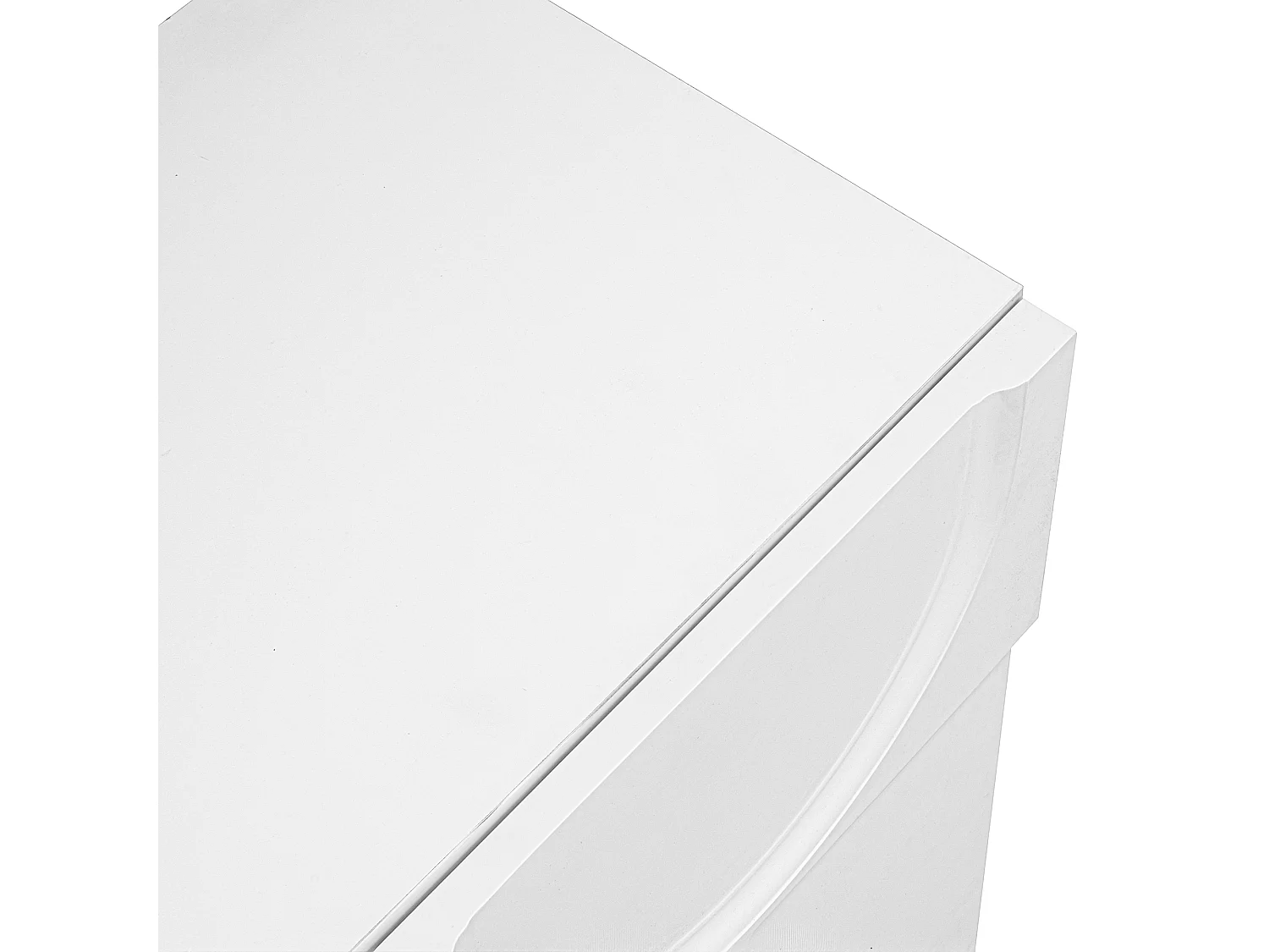 Buffet  moderne 160x38,5x70 cm - 4 portes - Pieds en métal - MDF + panneaux de particules - Blanc