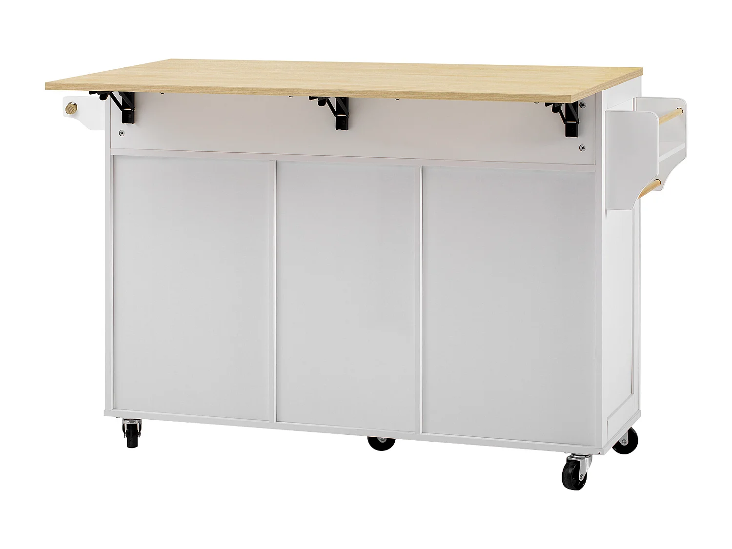 Mobile Kücheninsel 140x40x92cm - ausziehbare Arbeitsplatte - multifunktionaler Stauraum - ​​weiß​