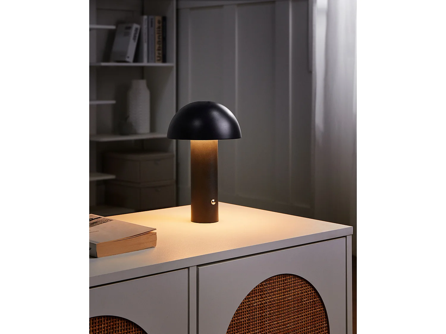 Lampe de table LED sans fil BOJO Avec variateur Métal Noir