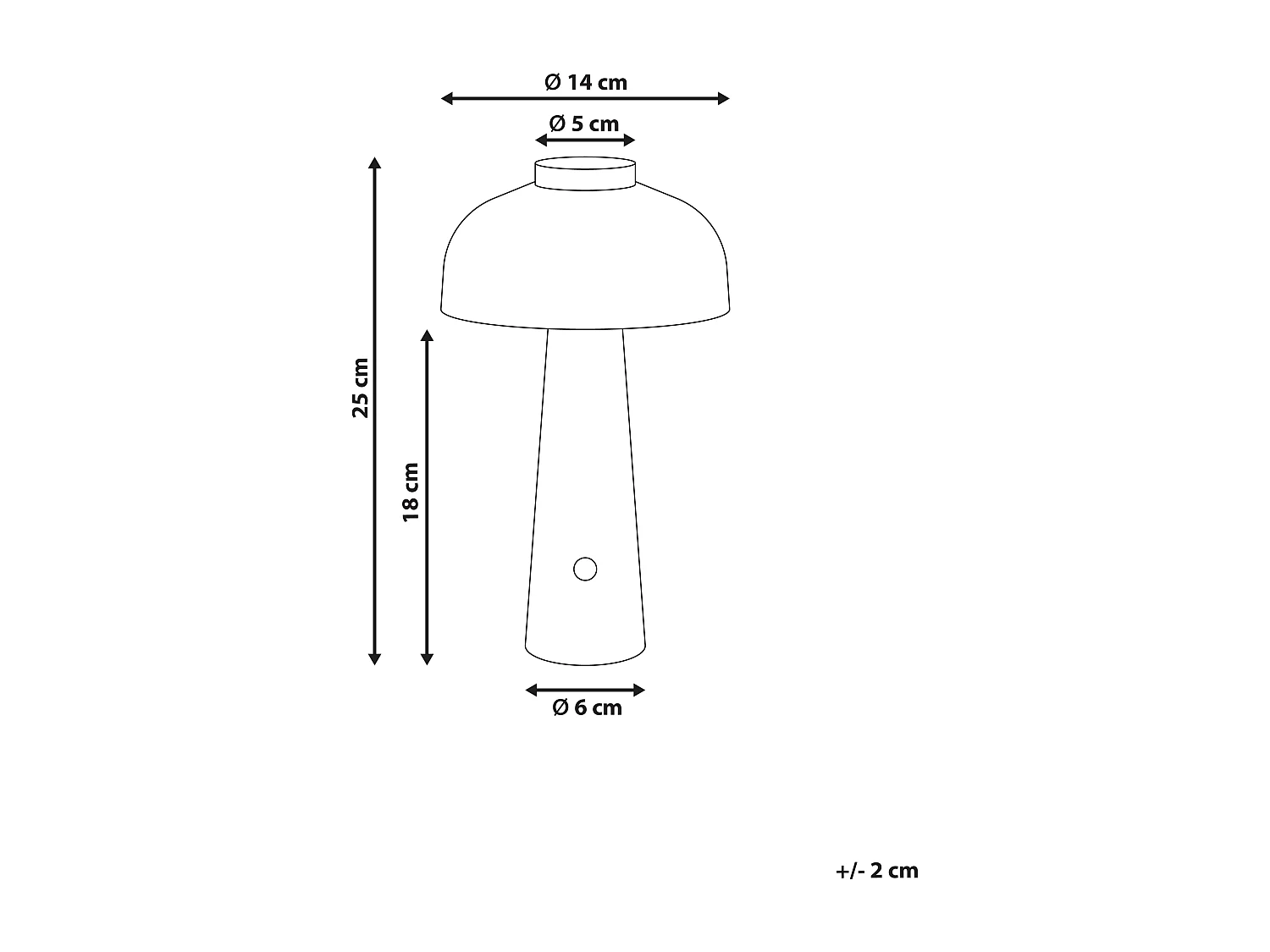 Lampe de table LED sans fil AGUSAN Avec variateur Métal Marron