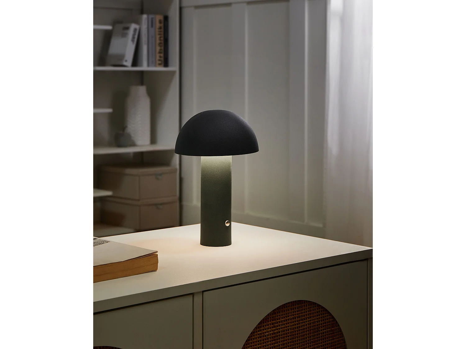 Lampe de table LED sans fil BOJO Avec variateur Métal Vert foncé