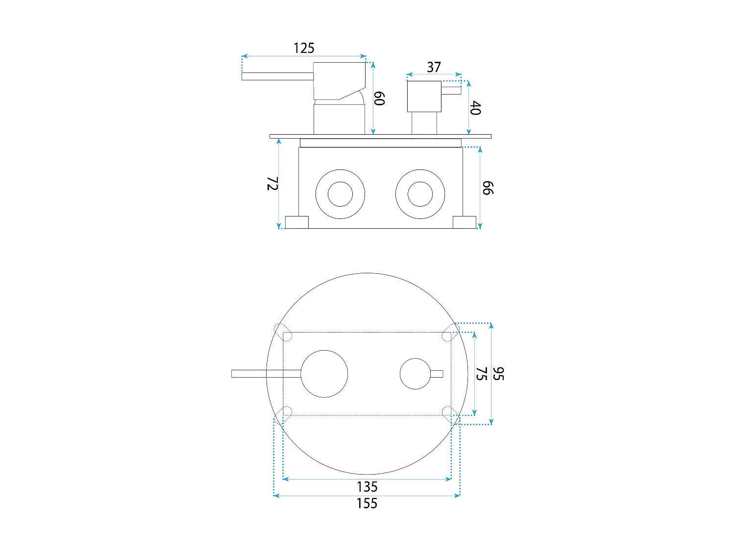 Kit De Douche Encastré Rea Lungo Copper