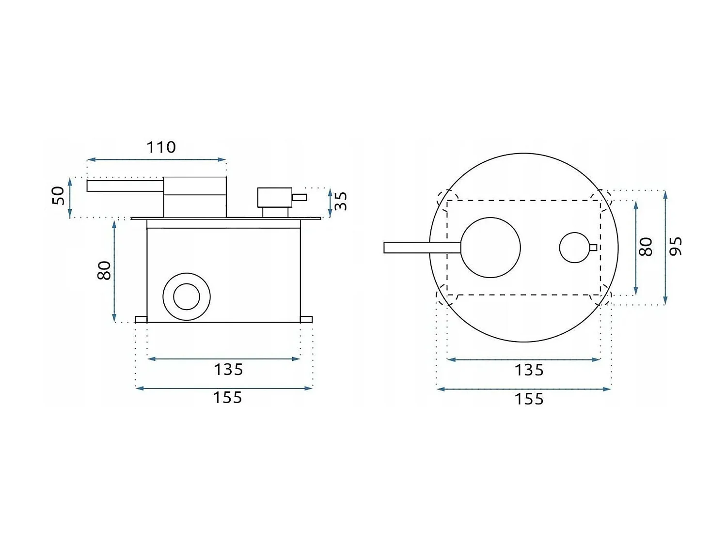Kit De Douche Encastré Rea Js-7029Brg Brush Copper