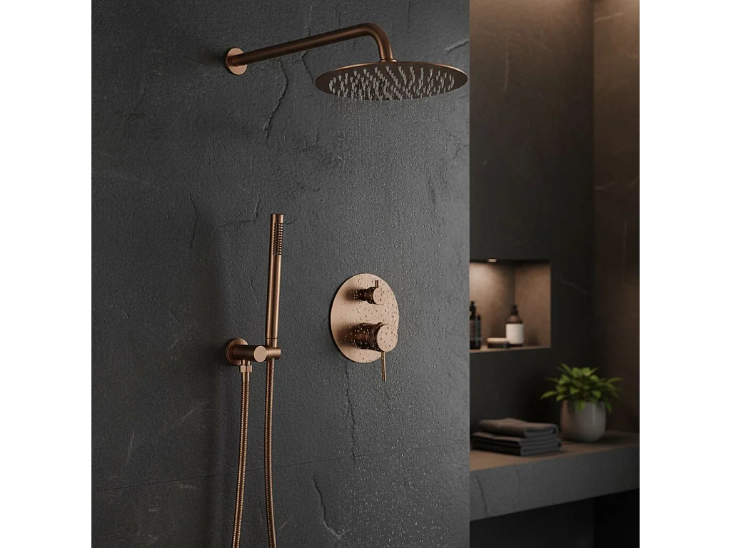 Unterputz Duschset Rea Lungo Brush Copper