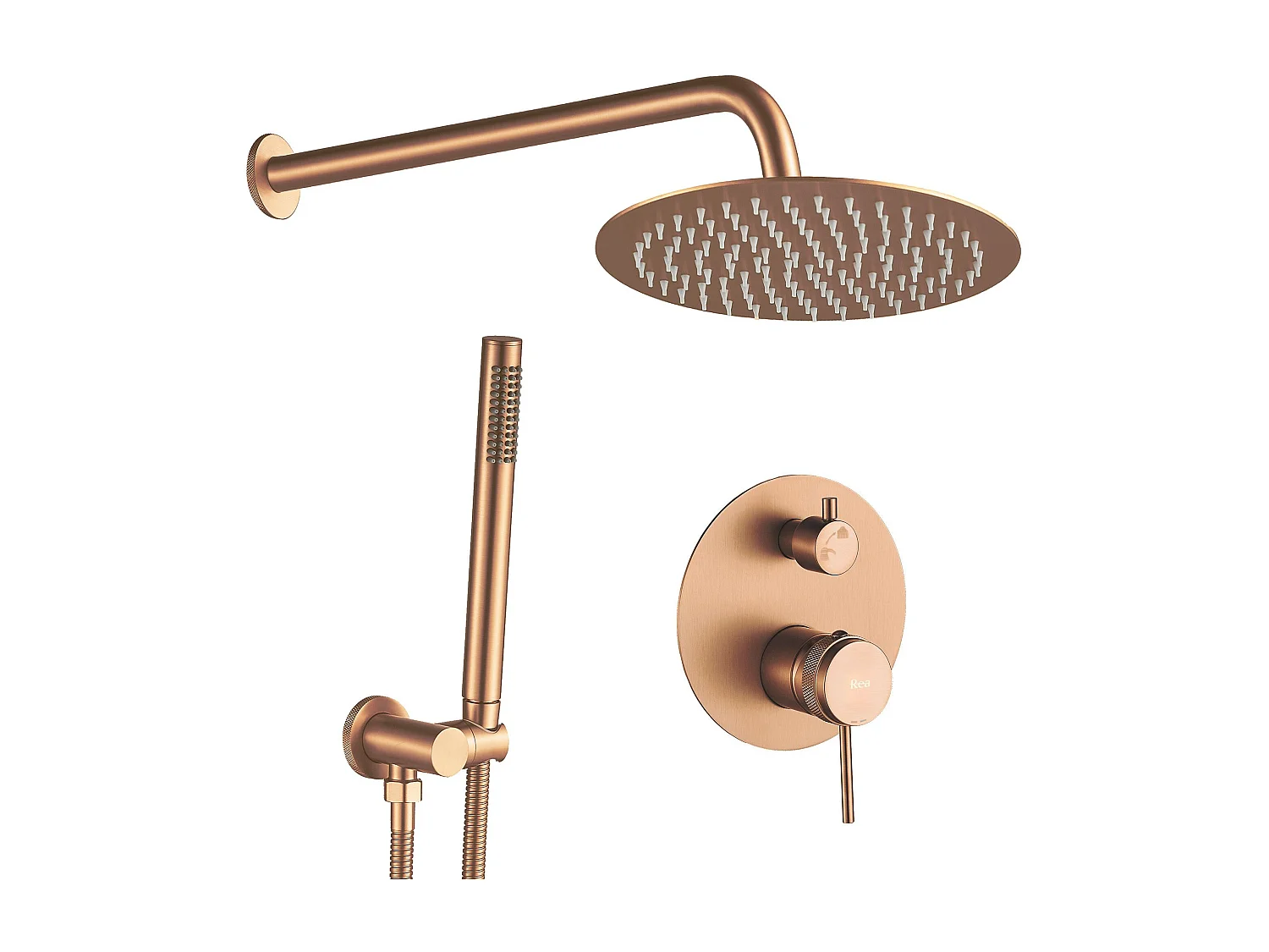 Kit De Douche Encastré Rea Lungo Brush Copper
