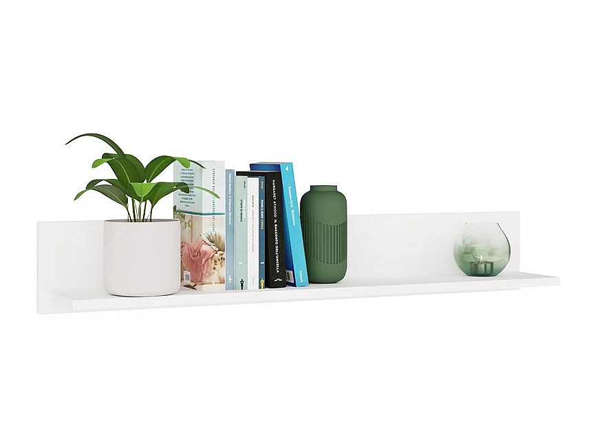 Półka Wisząca MILO | Biała Półka Ścienna | 99x17,5x16 | Nowoczesna Design