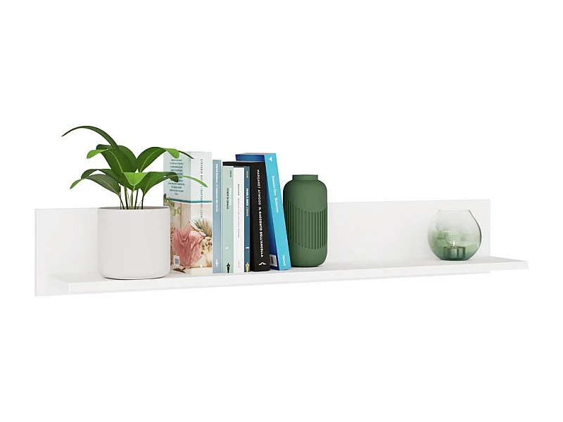 Półka Wisząca MILO | Biała Półka Ścienna | 99x17,5x16 | Nowoczesna Design