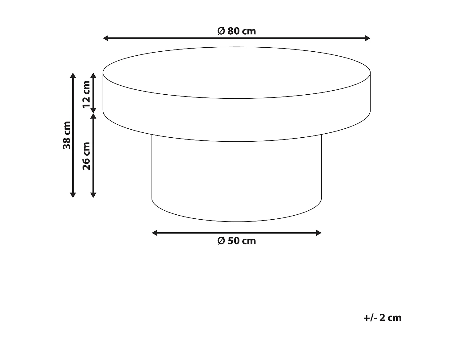 Table basse SEUL Marron foncé