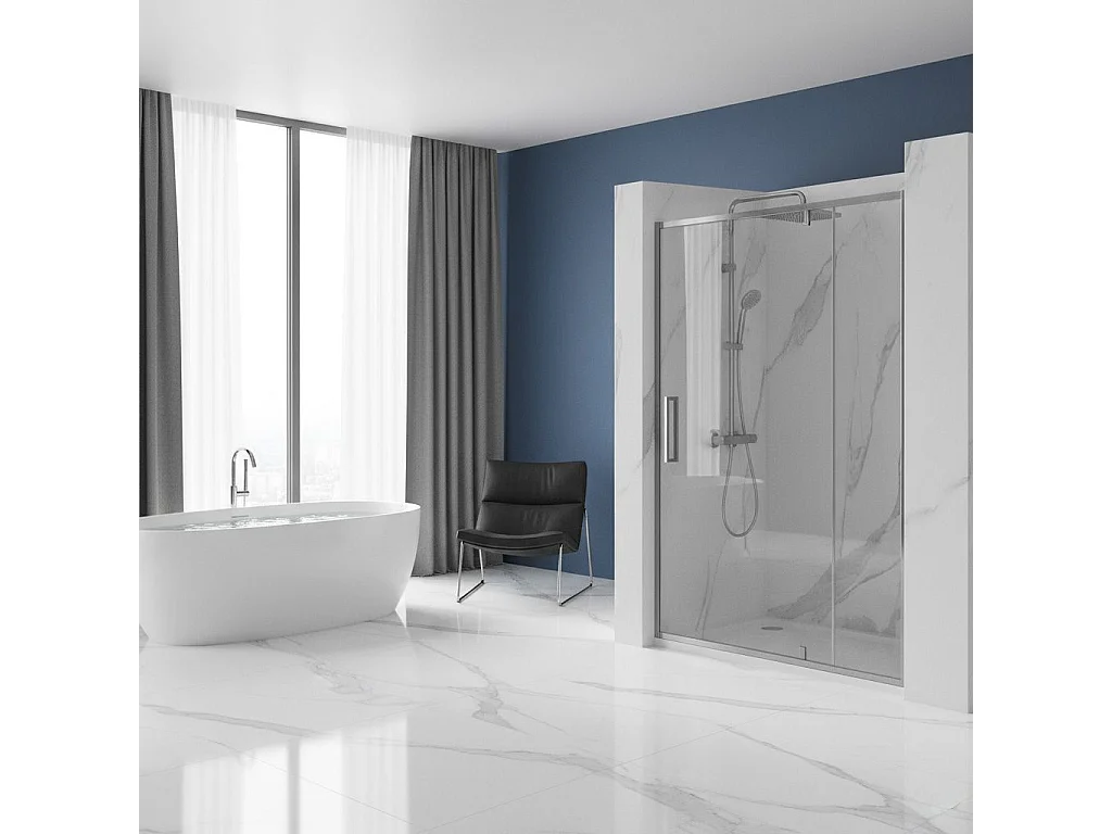 Porte De Douche Rea Rapid Swing 120 Chrome