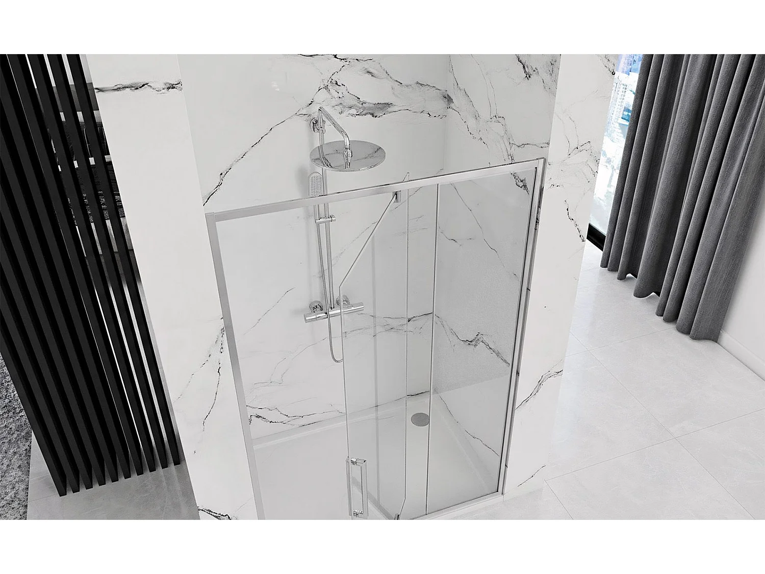 Porte De Douche Rea Rapid Swing 120 Chrome