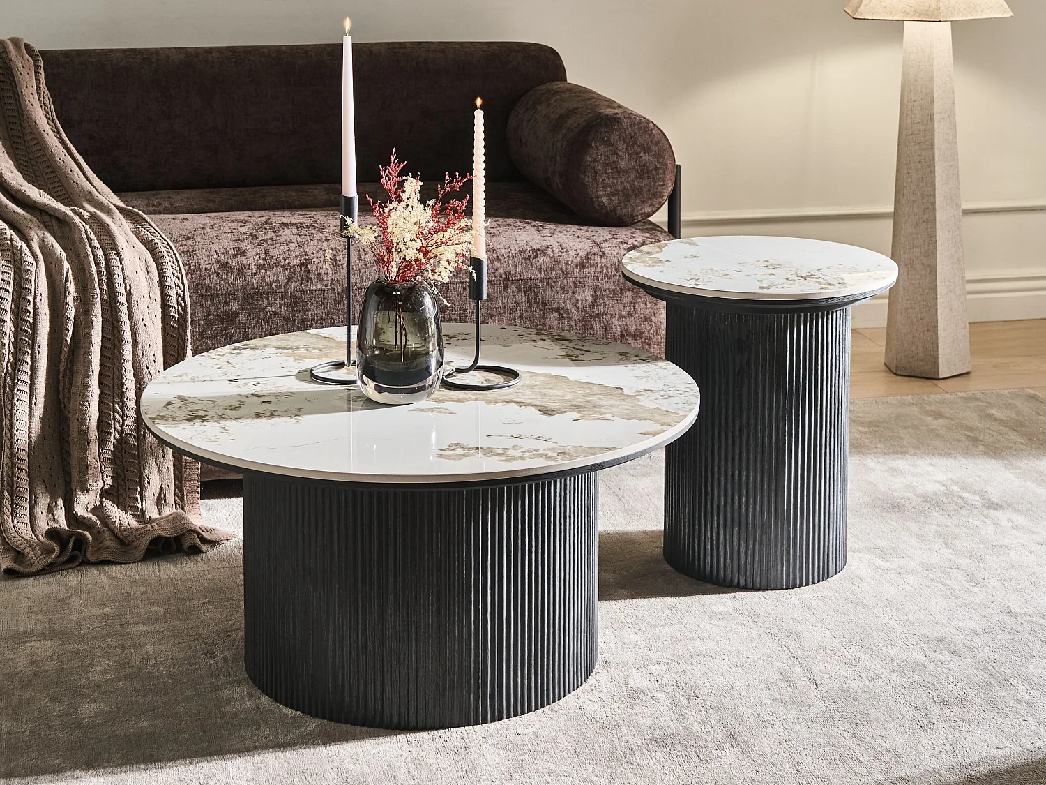 Table basse DORA Céramique Noir