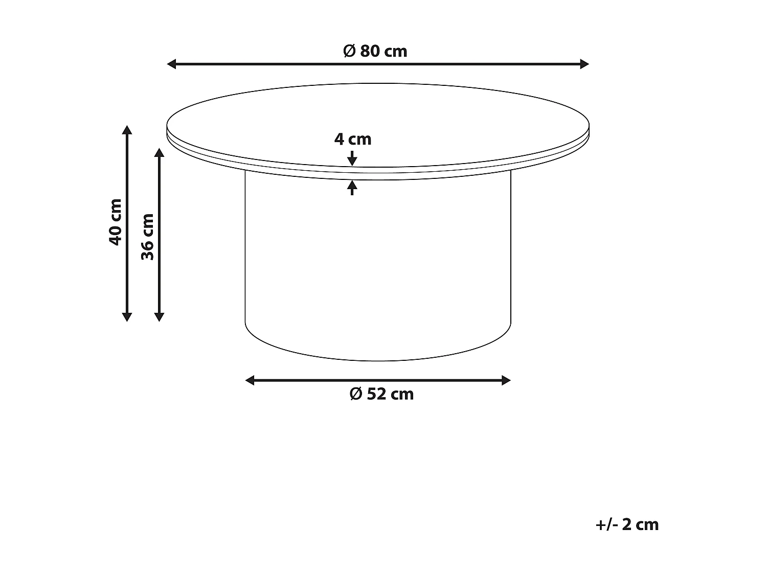 Table basse DORA Céramique Noir