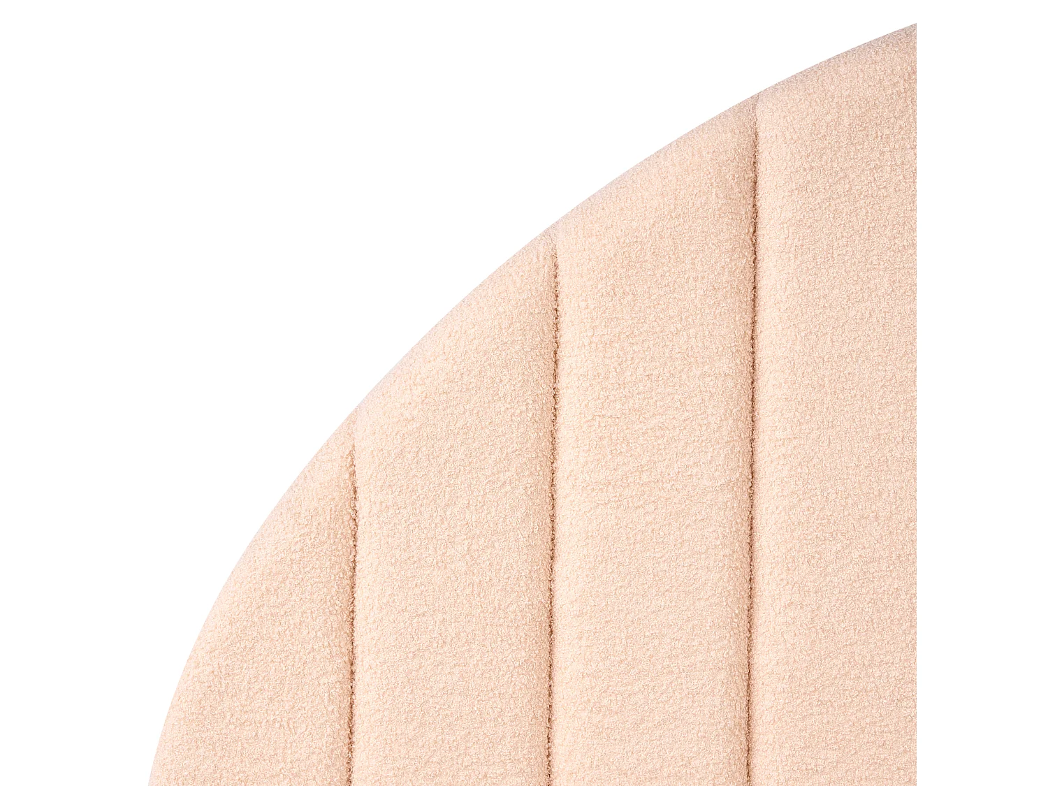 Lit ottoman Bouclé CHADENET 180 x 200 cm Rose pêche