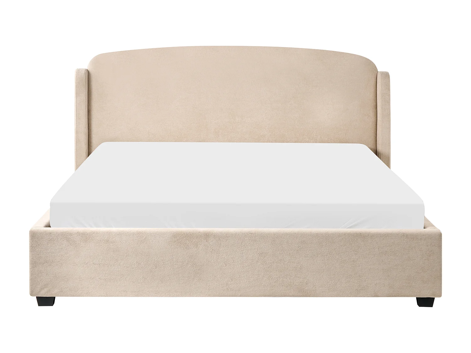 Lit ottoman Tissu BERNAY 180 x 200 cm Taupe