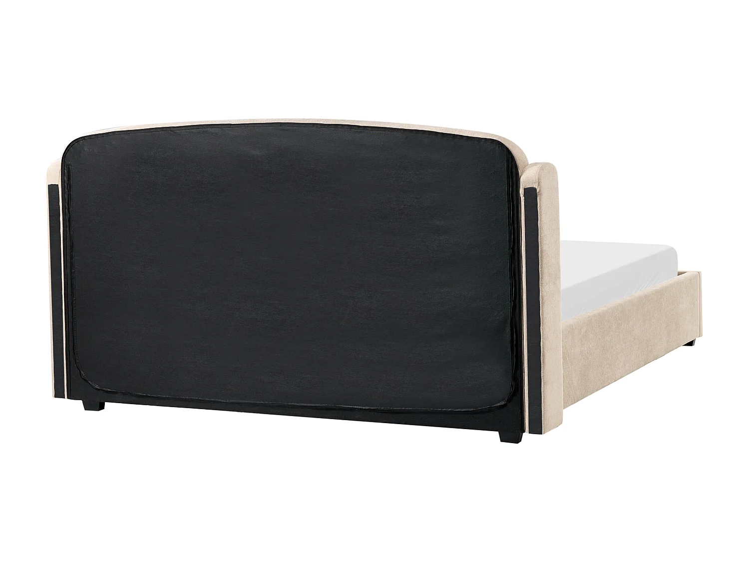 Lit ottoman Tissu BERNAY 180 x 200 cm Taupe