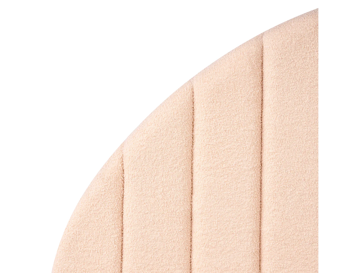 Lit ottoman Bouclé CHADENET 160 x 200 cm Rose pêche