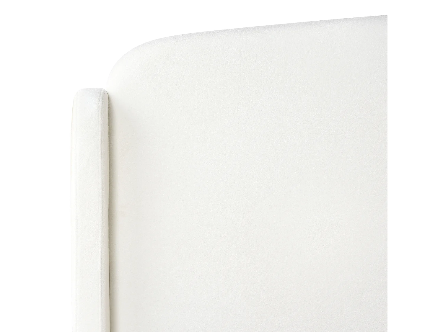 Lit ottoman Tissu BERNAY 160 x 200 cm Blanc cassé