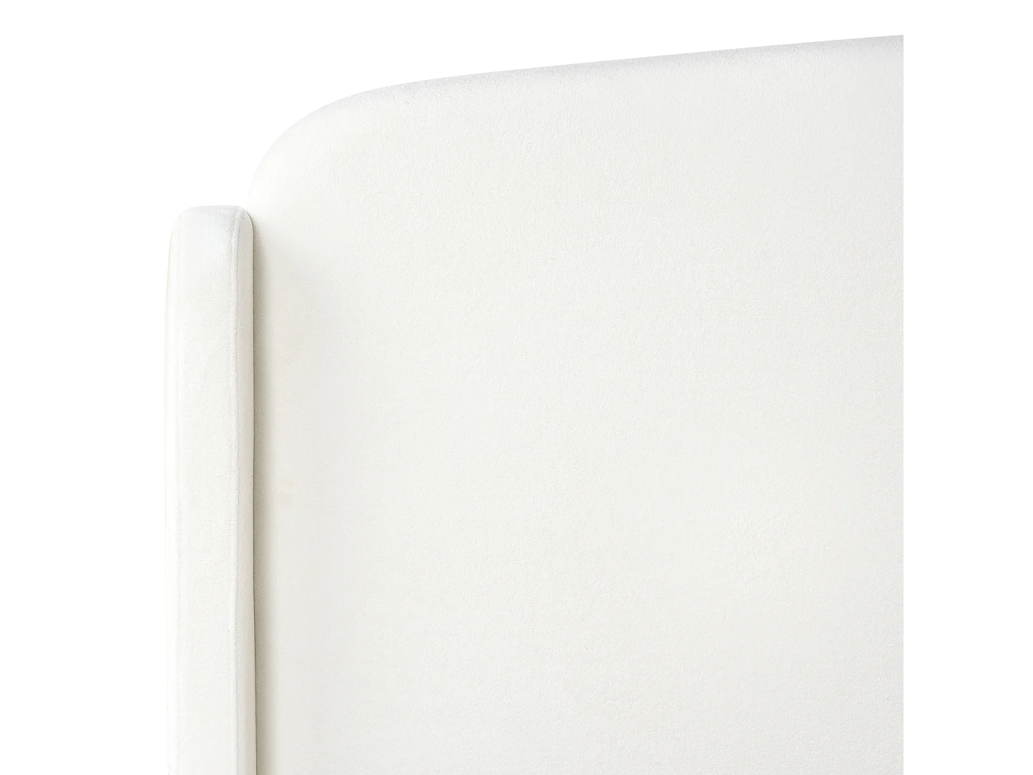 Lit ottoman Tissu BERNAY 160 x 200 cm Blanc cassé