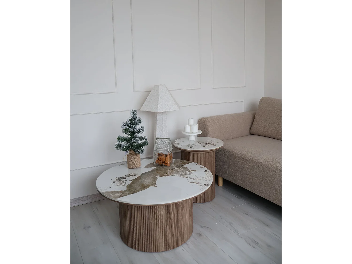 Table d'appoint DORA Céramique Marron