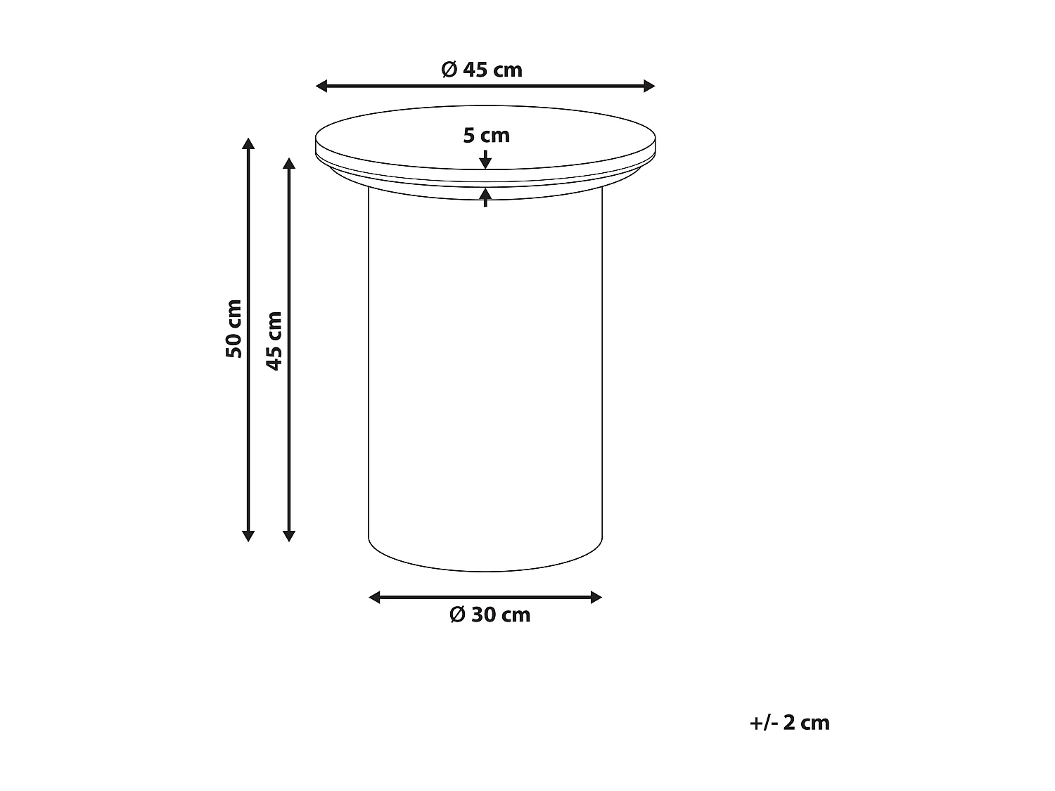 Table d'appoint DORA Céramique Noir