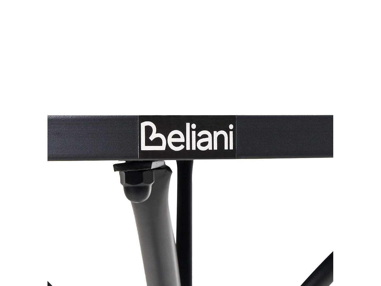 Table bistrot ARTENA 60 cm 60 cm Effet terrasse Métal Noir