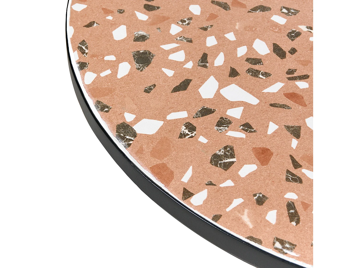 Table bistrot ADRANO 60 cm 60 cm Effet terrasse Métal Noir