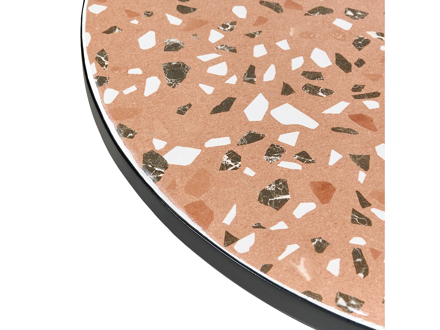 Table bistrot ADRANO 60 cm 60 cm Effet terrasse Métal Noir