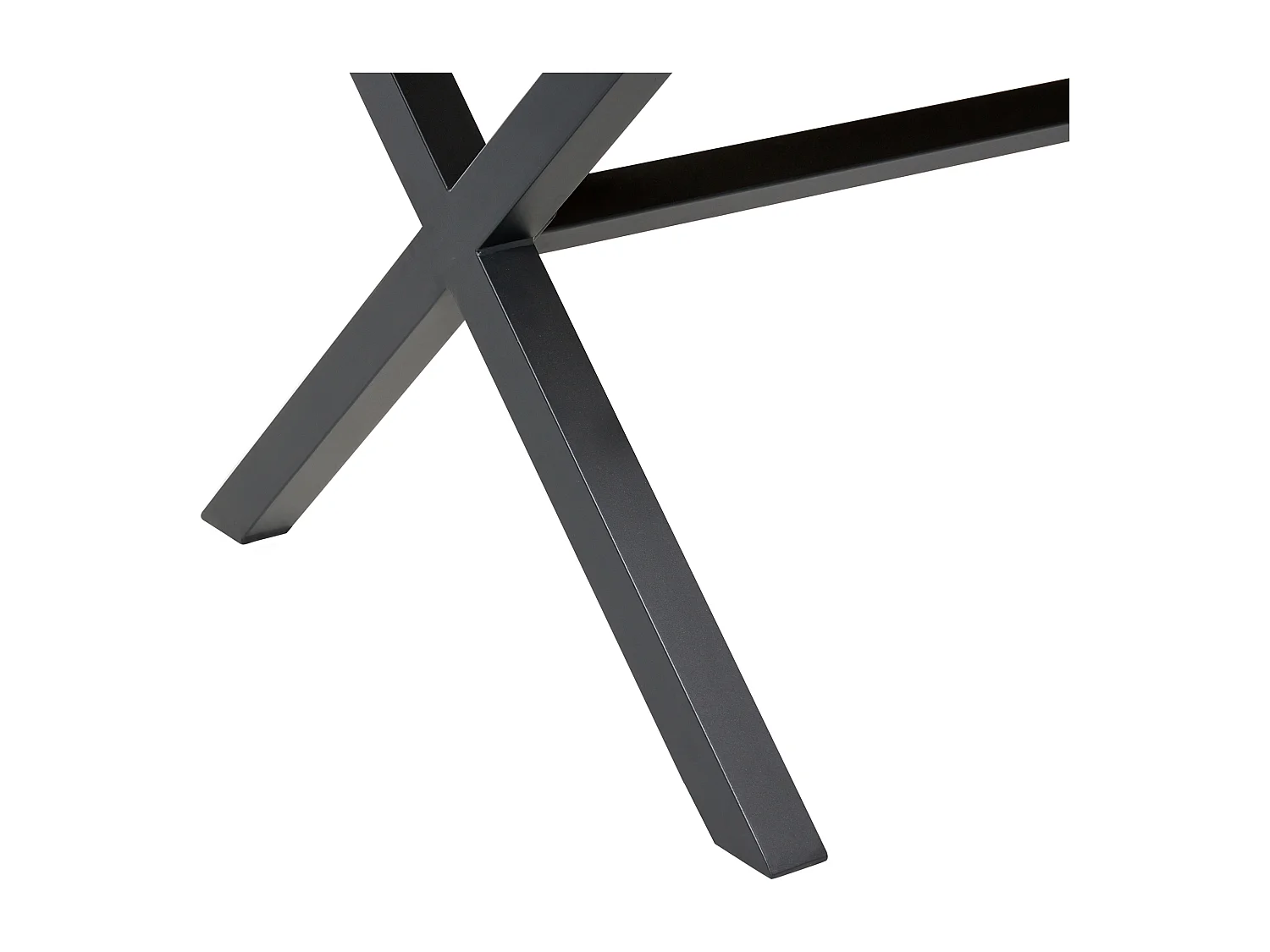 Table de salle à manger de jardin TIANO 160 cm 90 cm Métal Noir