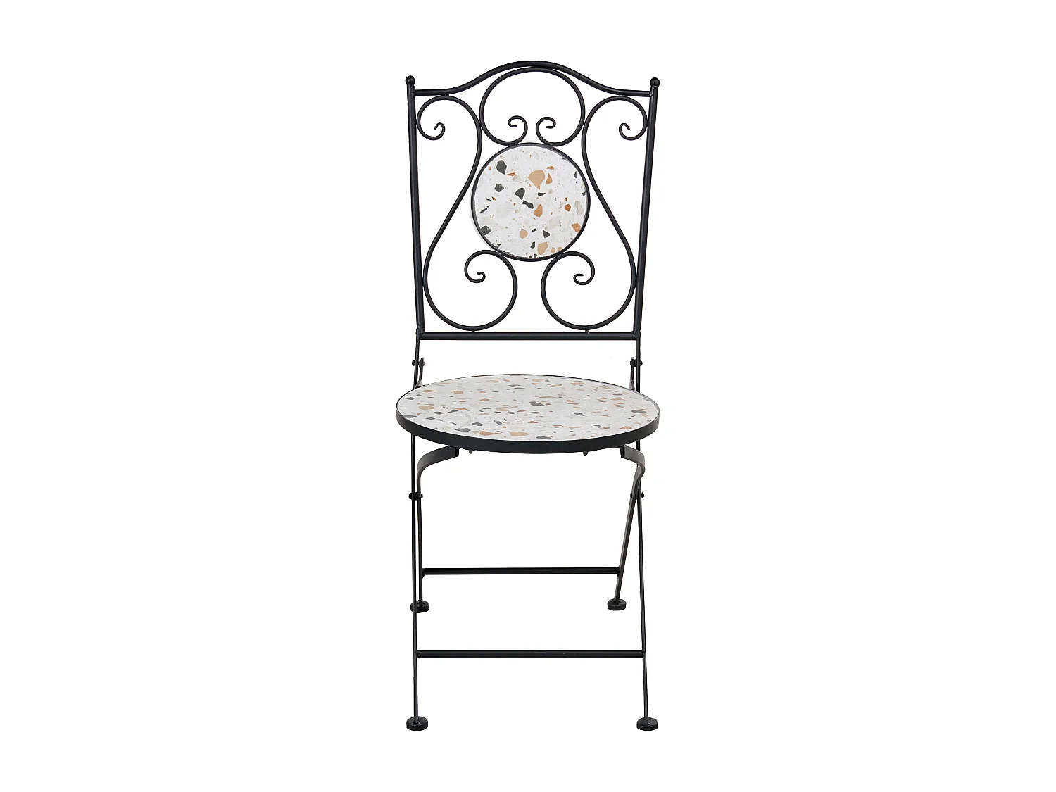 Lot de 2 chaises de jardin ARTENA Pliant Métal Noir