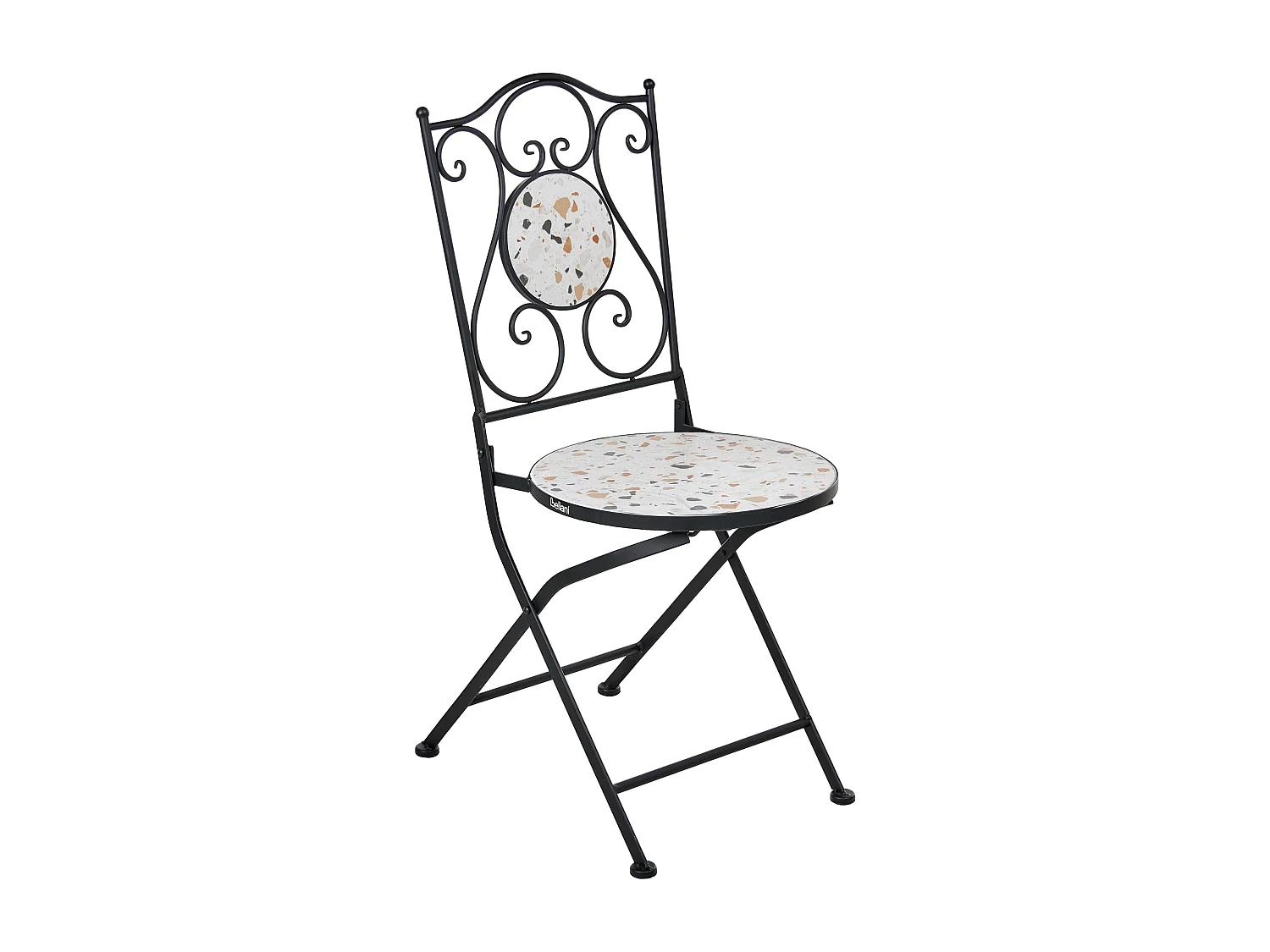 Lot de 2 chaises de jardin ARTENA Pliant Métal Noir