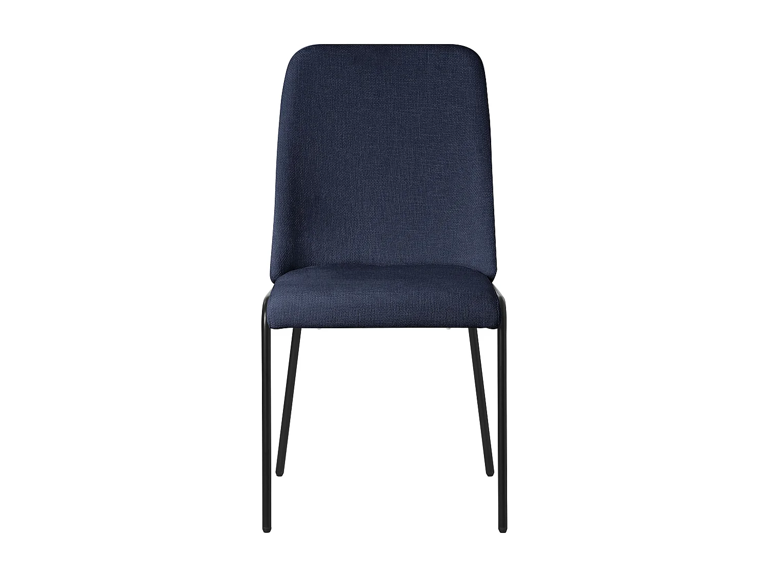 ML-Design 2x Sillas de comedor azul oscuro poliéster tapizado con patas de metal asiento acolchado con respaldo diseño atemporal mueble ergonómico