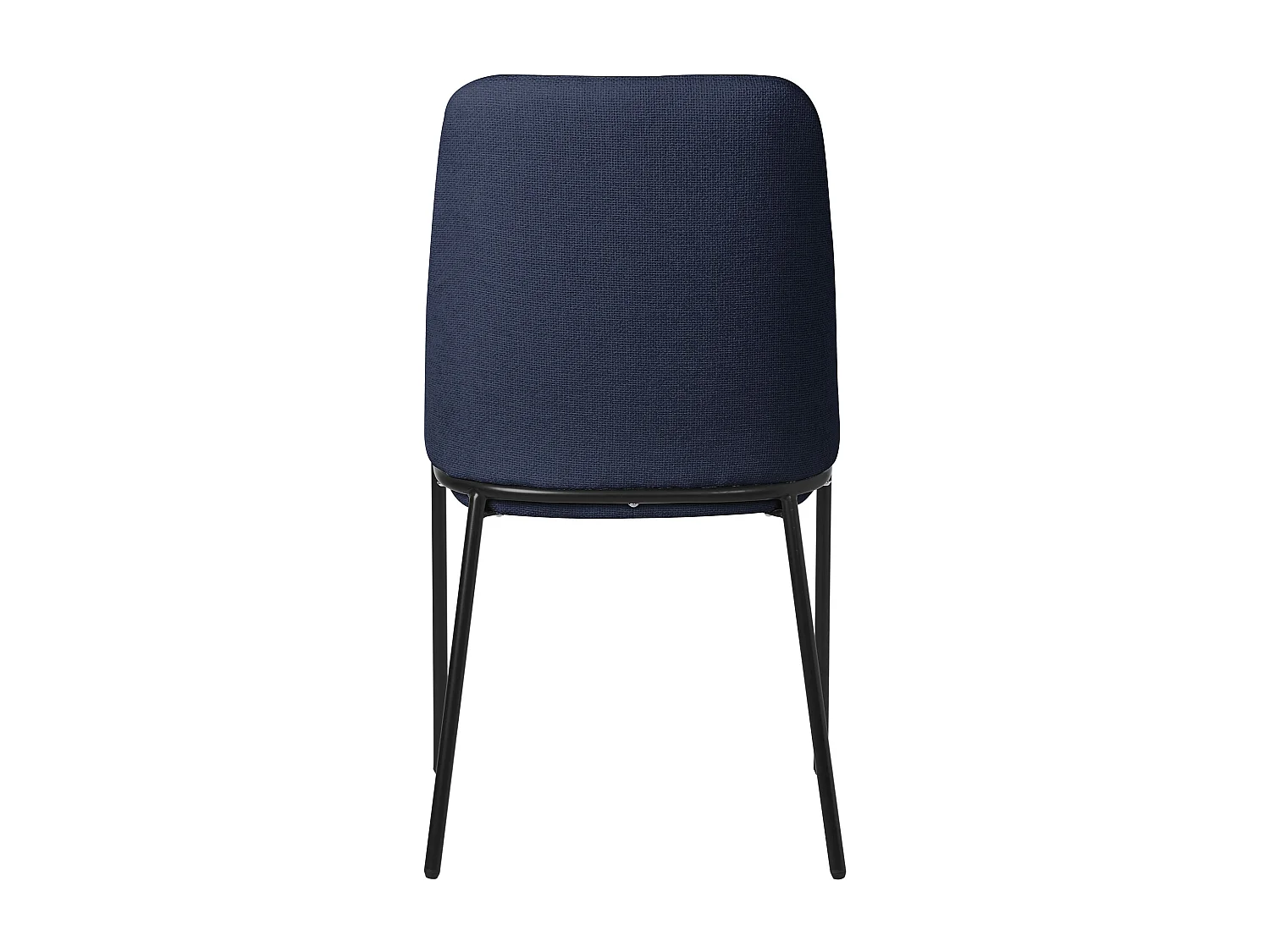 ML-Design 2x Sillas de comedor azul oscuro poliéster tapizado con patas de metal asiento acolchado con respaldo diseño atemporal mueble ergonómico