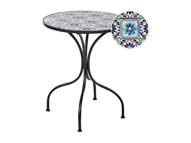 Table bistrot AGGIUS 60 cm 60 cm Métal Noir