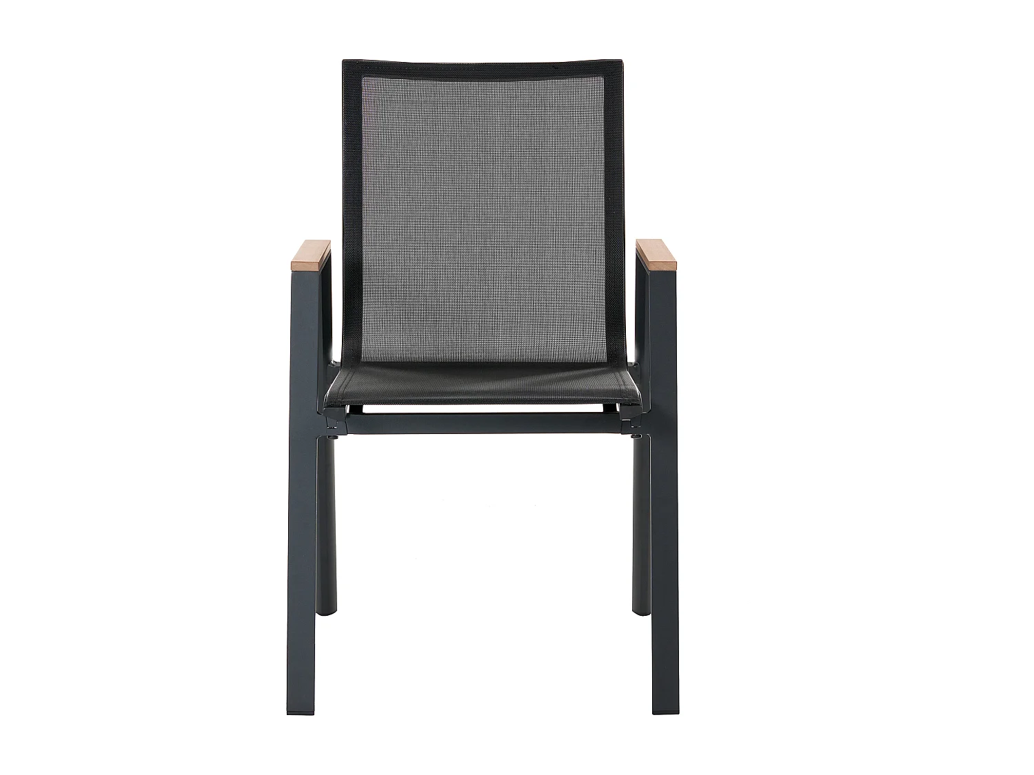 Lot de 4 chaises de jardin TIANO Métal Noir