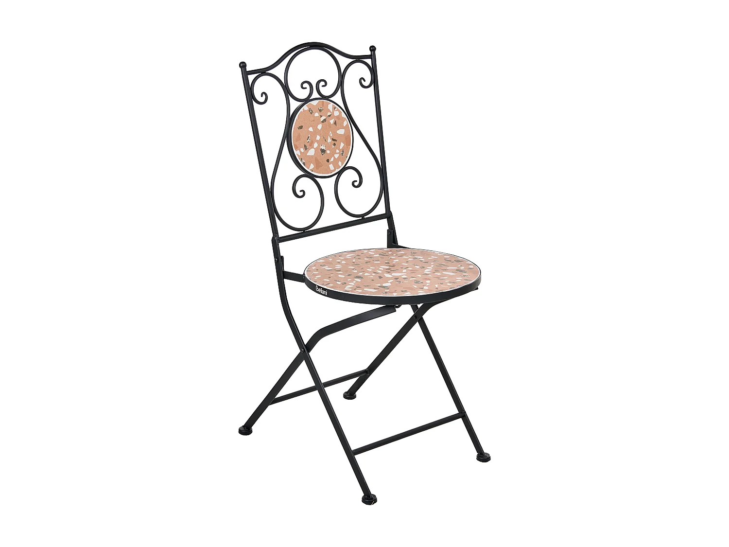 Lot de 2 chaises de jardin ADRANO Pliant Métal Noir