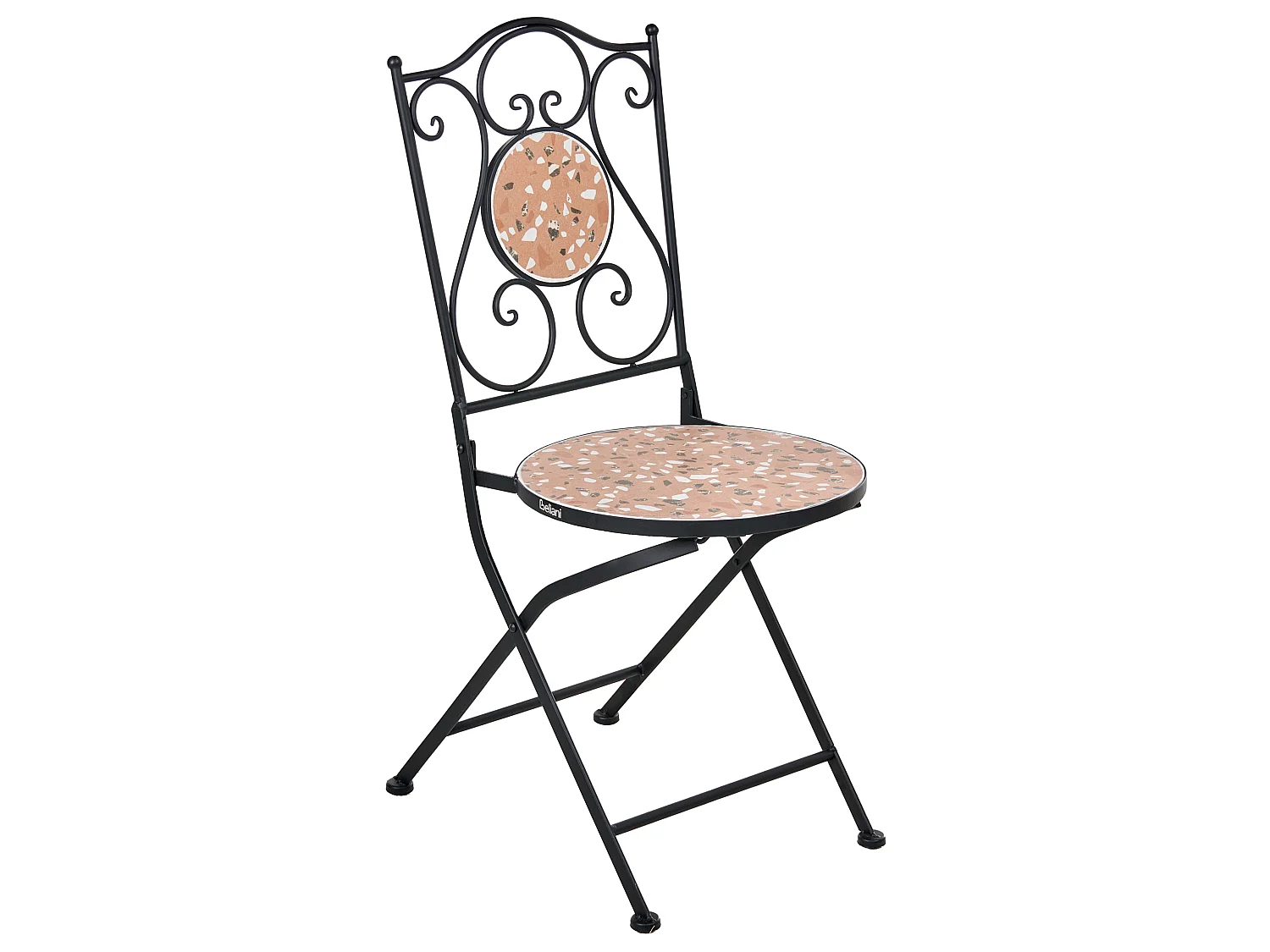 Lot de 2 chaises de jardin ADRANO Pliant Métal Noir