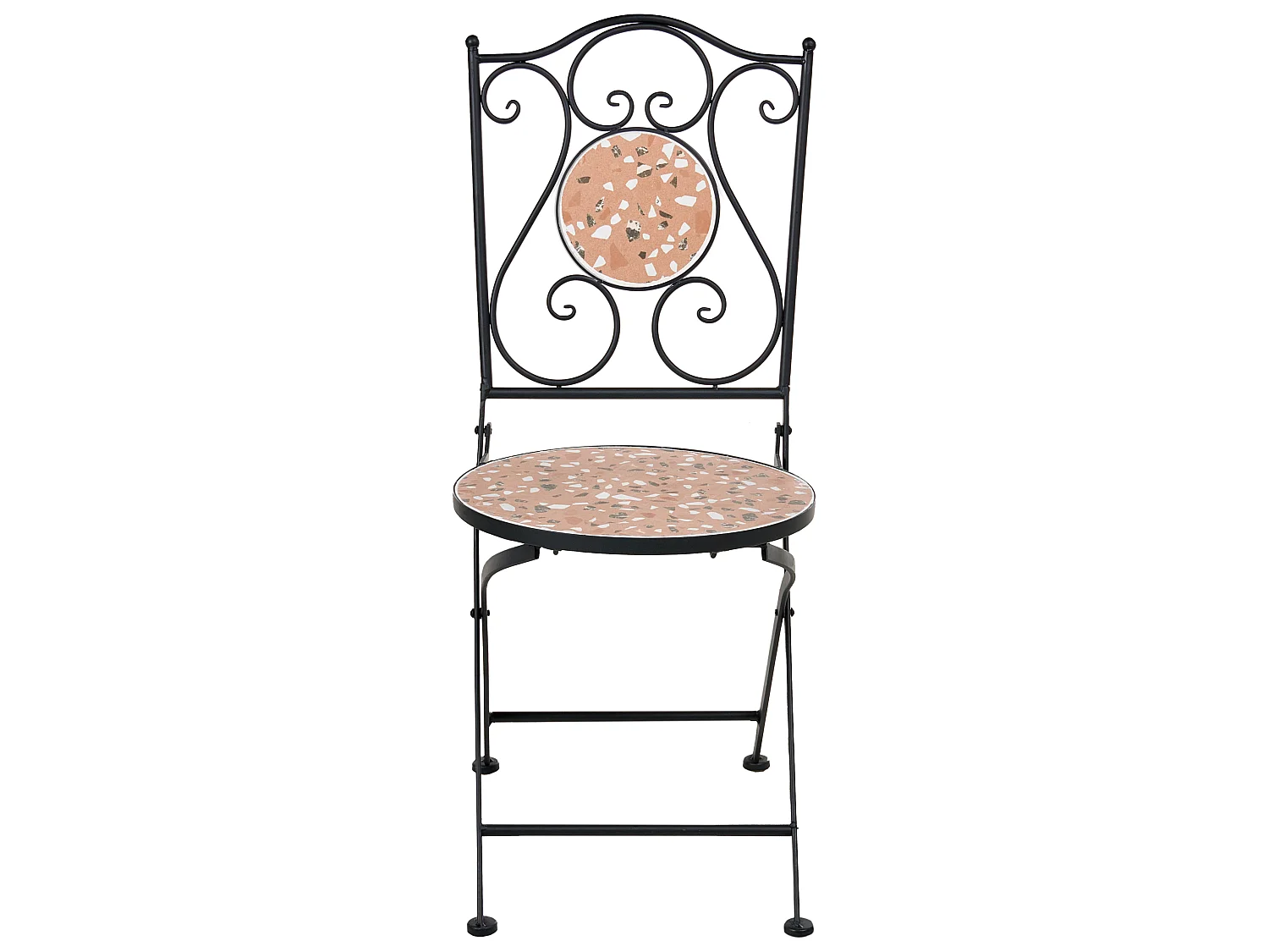 Lot de 2 chaises de jardin ADRANO Pliant Métal Noir