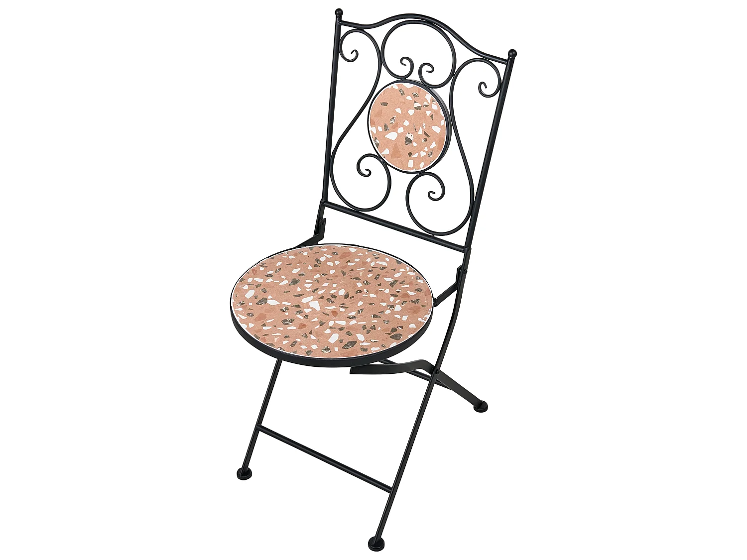 Lot de 2 chaises de jardin ADRANO Pliant Métal Noir