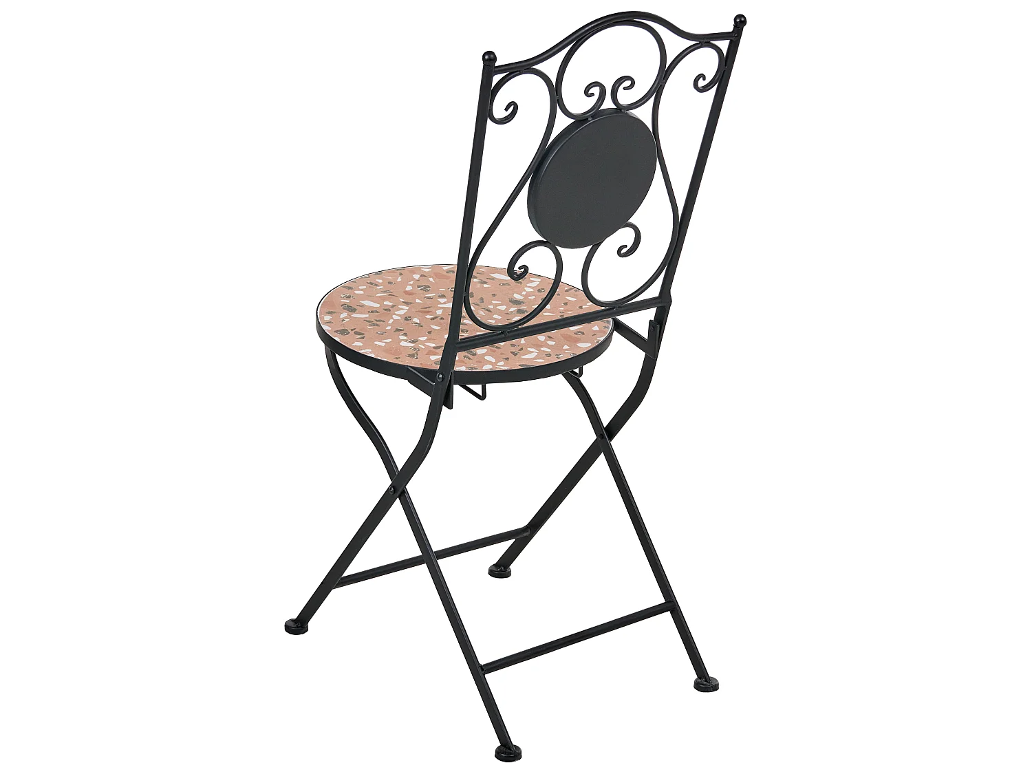 Lot de 2 chaises de jardin ADRANO Pliant Métal Noir