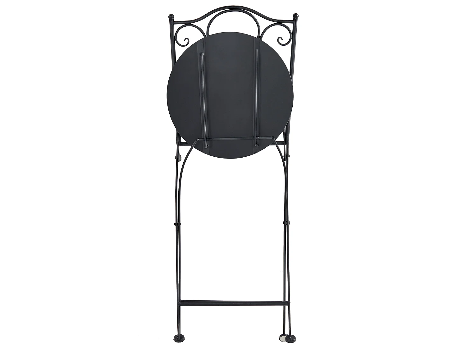 Lot de 2 chaises de jardin ADRANO Pliant Métal Noir